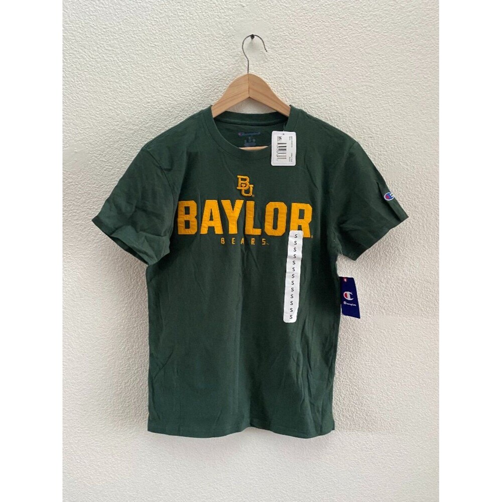 NWT Baylor Bears Champion Raised Lettering T-Shirt Men's Small Green Color NEW